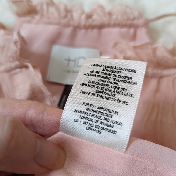 ANTHROPOLOGIE HD in Paris silk Shadow pane halter neck top 2 xs small - Picture 12 of 16